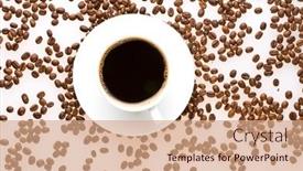  Presentation with coffee beans - Slides enhanced with cup-of-coffee-full background and a coral colored foreground