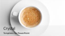  Presentation with coffee cup - Beautiful slide deck featuring cup of coffee isolated backdrop and a light gray colored foreground