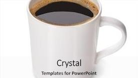 Presentation with coffee cup - PPT layouts with cup of coffee isolated background and a light gray colored foreground