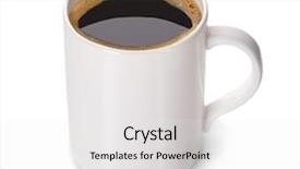  Presentation with coffee cup - Cool new PPT layouts with cup of coffee isolated backdrop and a white colored foreground