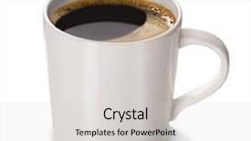  Presentation with coffee cup - Colorful slide set enhanced with bitterness - cup of coffee isolated backdrop and a light gray colored foreground