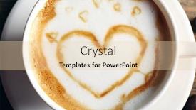  Presentation with coffee cup - PPT layouts with cup-of-coffee-latte-art and a lemonade colored foreground