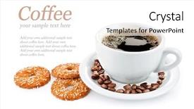  Presentation with coffee cup - PPT layouts having cup of coffee on saucer background and a  colored foreground