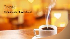  Presentation with coffee cup - Slide deck enhanced with cup-of-coffee-on-table background and a yellow colored foreground