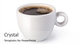  Presentation with coffee beans on a white - Amazing slide deck having cup of coffee on white backdrop and a  colored foreground