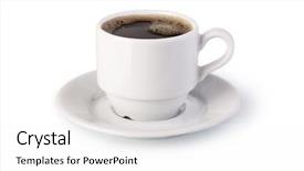  Presentation with coffee beans on a white - Colorful presentation theme enhanced with cup of coffee on white backdrop and a white colored foreground