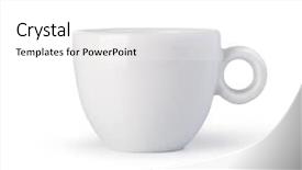  Presentation with coffee cup - PPT theme having cup of coffee on white background and a white colored foreground