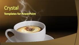  Presentation with coffee chocolate - Slide set featuring cup of coffee or hot background and a tawny brown colored foreground