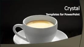  Presentation with coffee chocolate - Slide set with cup of coffee or hot background and a  colored foreground
