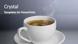  Presentation with hot and cold coffee cup - Cool new PPT theme with cup of coffee or hot backdrop and a gray colored foreground