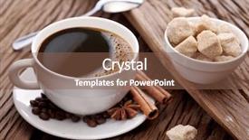  Presentation with coffee cup - Slides consisting of cup of coffee with brown background and a tawny brown colored foreground