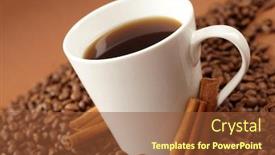  Presentation with cinnamon - Slide deck with cup-of-coffee-with-cinnamon background and a tawny brown colored foreground