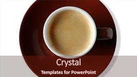  Presentation with foam - PPT layouts enhanced with cup of coffee with foam on light background background and a tawny brown colored foreground