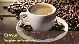  Presentation with cup coffee - Amazing presentation theme having cup of coffee with grains backdrop and a tawny brown colored foreground