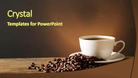  Presentation with grains - Cool new slide deck with cup of coffee with grains backdrop and a  colored foreground