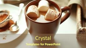  Presentation with marsh - Audience pleasing slide set consisting of cup of coffee with marsh mellow on a table backdrop and a tawny brown colored foreground