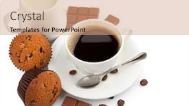  Presentation with white milk - Cool new slide deck with cup-of-coffee-with-milk backdrop and a coral colored foreground