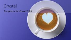  Presentation with aqua - Slide deck featuring cup-of-coffee background and a light blue colored foreground
