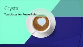  Presentation with aqua - Slides having cup-of-coffee background and a arctic colored foreground