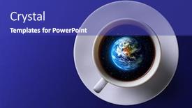  Presentation with hot and cold coffee cup - Audience pleasing slide deck consisting of cup-of-coffee backdrop and a royal blue colored foreground