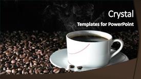  Presentation with grains - Slides consisting of cup of coffee background and a  colored foreground