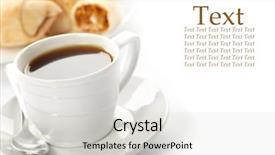  Presentation with coffee cup - Slides consisting of cup of coffee background and a light gray colored foreground
