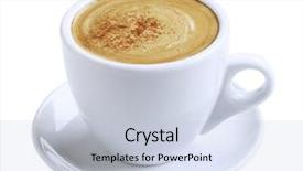  Presentation with cup coffee - Audience pleasing PPT theme consisting of cup of coffee backdrop and a lemonade colored foreground