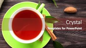  Presentation with loss - Beautiful slide set featuring cup-of-delicious-tea backdrop and a tawny brown colored foreground