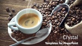  Presentation with steam - PPT theme with steam on rustic wooden background background and a wine colored foreground