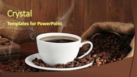  Presentation with coffe - Amazing slides having cup of fresh coffee backdrop and a tawny brown colored foreground
