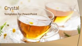  Presentation with dried herbs and dried flowers - Beautiful slides featuring tannins - cup of herbal tea backdrop and a lemonade colored foreground