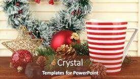  Presentation with cacao - Amazing presentation design having cup-of-hot-cacao backdrop and a tawny brown colored foreground