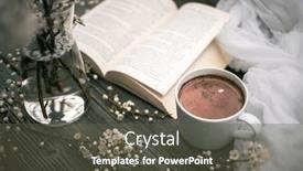  Presentation with cacao - Presentation theme having cup-of-hot-chocolate-cacao background and a dark gray colored foreground