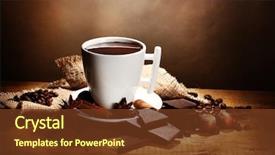  Presentation with cinnamon - Amazing slide deck having cup of hot chocolate cinnamon backdrop and a tawny brown colored foreground