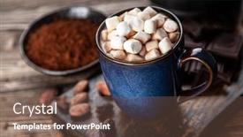  Presentation with hot chocolate - Audience pleasing slide set consisting of cup of hot chocolate backdrop and a tawny brown colored foreground