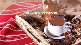  Presentation with hot chocolate - Colorful slide deck enhanced with cup-of-hot-chocolate backdrop and a coral colored foreground