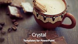  Presentation with coffe - Amazing theme having cup of hot coffe backdrop and a tawny brown colored foreground