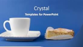  Presentation with pastries - Slide deck enhanced with cup-of-hot-coffee background and a ocean colored foreground