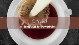  Presentation with milk tea - Presentation having cup-of-hot-coffee background and a tawny brown colored foreground