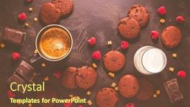  Presentation with hot chocolate - Presentation theme having cup-of-hot-coffee background and a tawny brown colored foreground