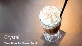  Presentation with coffee cup - Cool new presentation design with they are common in human backdrop and a wine colored foreground.