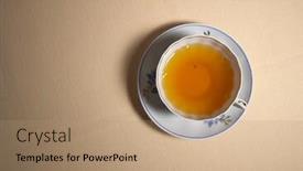  Presentation with jasmine - Audience pleasing presentation consisting of cup of jasmine tea backdrop and a coral colored foreground