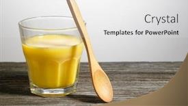  Presentation with mango - PPT theme having cup-of-mango-puddding background and a white colored foreground
