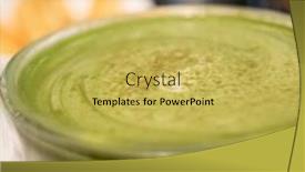  Presentation with matcha - Slides having cup-of-matcha-milk-tea background and a yellow colored foreground