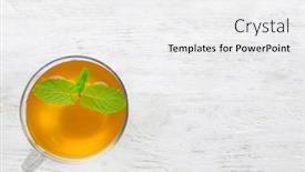  Presentation with tea cup - Slide deck consisting of cup-of-mint-tea background and a white colored foreground