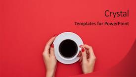  Presentation with automobile driver hand hold steering - PPT layouts enhanced with break love - high angle of female hands background and a red colored foreground