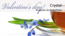  Presentation with tea plant - Colorful slide deck enhanced with cup of tea and flowers backdrop and a  colored foreground