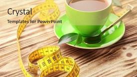  Presentation with patient weight loss - Cool new slide deck with cup of tea and measuring backdrop and a blonde colored foreground