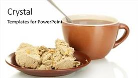  Presentation with halva - Slides with saucer with delicious halva background and a white colored foreground