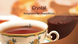  Presentation with afternoon tea - Cool new slide deck with cup of tea and some backdrop and a yellow colored foreground